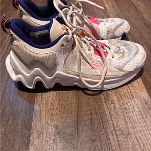 Nike Cream and Pink Athletic Shoes